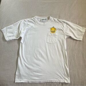 Vintage Looney Tunes Tweetie Bird Pocket T-Shirt size: Medium